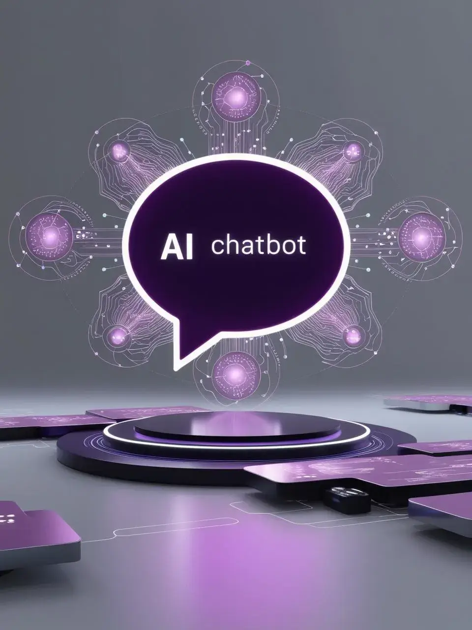 Ilustración de preguntas frecuentes respondidas por un chatbot con IA para empresas en Valladolid por Akutangulo